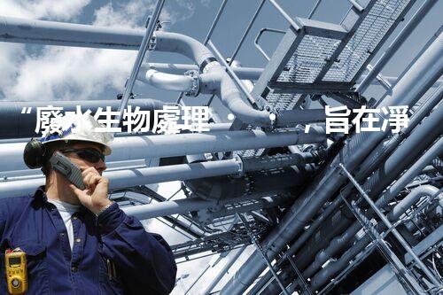 “廢水生物處理，旨在凈化水源，守護碧水藍天”